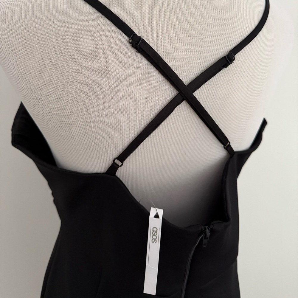 NEW w/ Tag Black Midi Dress Size 14 - Picture 5 of 5